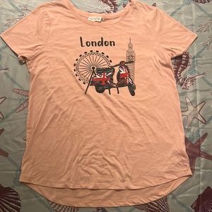 Pink London Glitter T-Shirt